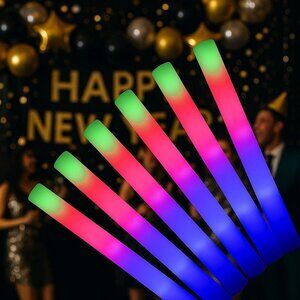 Light Up Foam Glow Sticks Set of 20 LED Multicolor Neon Batons Party New Years